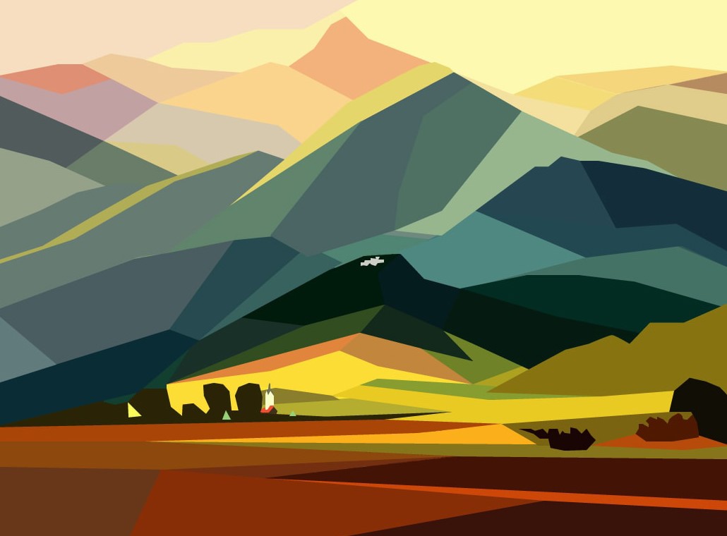 Landscape in the Rissengebirge - Mosaic